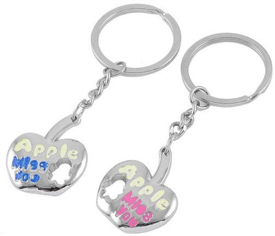 

CTW I love You Couple Metal Pack of 2 Key Chain(Silver)