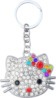 

Super Drool Kitty in Crystals Locking Key Chain(Multicolor)