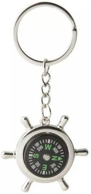 ADITYA TRADERS Classy Nautical Compass Original metal Key Chain(Silver)
