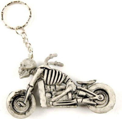 

CTW Skull Ridding Bike Synthetic Key Chain(Grey)
