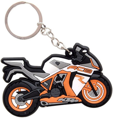 GCT KTM RC8 Logo Orange White Synthetic Rubber Bike Design-A Key Chain(Orange) available at flipkart for Rs.161