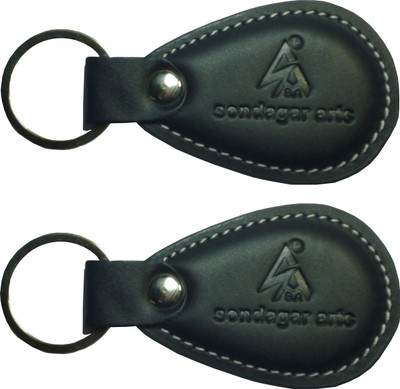 Sondagar Arts Genuine Leather Mens Key Chain(Black)