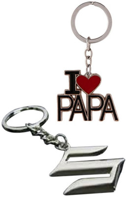 

Chainz I Love Papa And Suzuki Metal Key Chain(Multicolor)