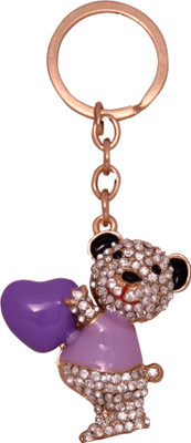 

Oyedeal KYCN1033 Stone Studded Teddy Bear Holding Heart Key Chain(Multicolor)