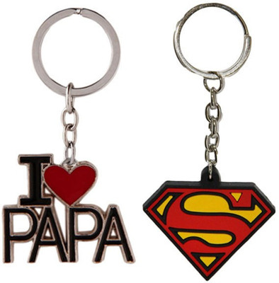 

Alexus Papa And Superman Key Chain(Silver)