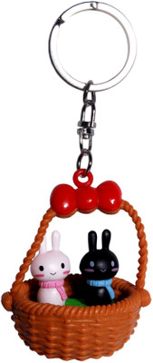 

Oyedeal Couple Rabbit in Basket KYCN247 Key Chain(Multicolor)