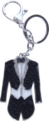 

Dealfinity Studded Groom Black Suit Metal DKYCN1572 Locking Key Chain(Multicolor)