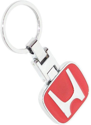

Aura Imported Heavy Metal Honda Key Chain(Red, Silver)