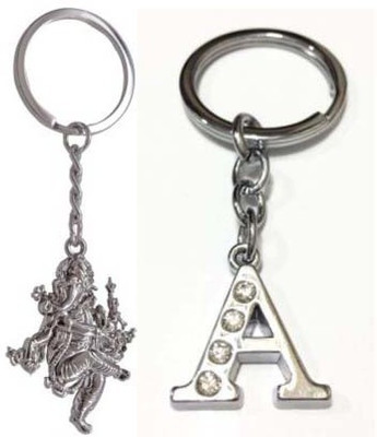 

Rashi Traders Ganpati & Alphbet A Key Chain(Silver)