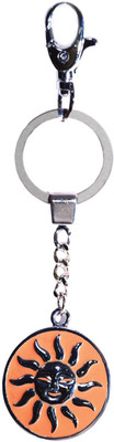 

Tech Fashion Sun Emboss Locking Key Chain(Orange)