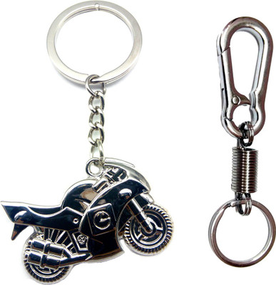 

City Choice Combo of New Bike & Spring Hook Locking Key Chain(Silver)