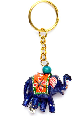 

Lamha Crafts Blue Elephant Key Chain(Blue)