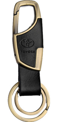 Techpro Metal Golden Colour Toyota Locking Key Chain(Multicolor)