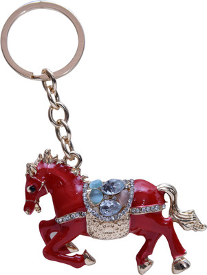 

Dealfinity Red Studded Horse Metal DKYCN1563 Key Chain(Multicolor)
