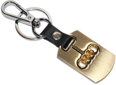 

Aura Audi Cars Detachable Logi Full Metal Imported Locking Key Chain(Gold)