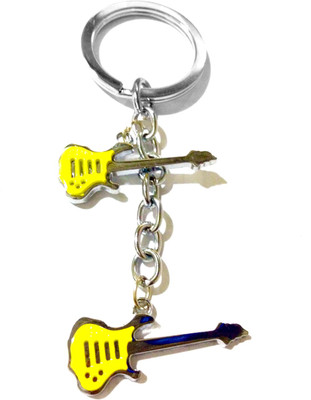 

Tech Fashion Guitar Two piece Yellow Colour Locking Key Chain(Yellow)