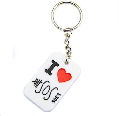 

24x7 eMall 5 Seconds of Summer white Locking Key Chain(White)