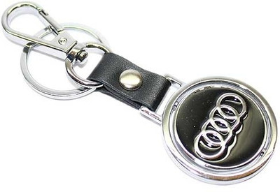

Aura Audi Metal Revolving Logo Key Chain(Black, Silver)