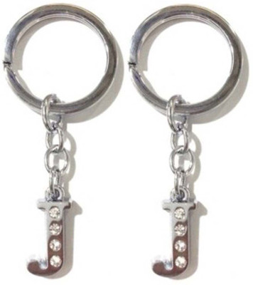 

Rashi Traders 2 Alphabet J Chrome Key Chain(Silver)