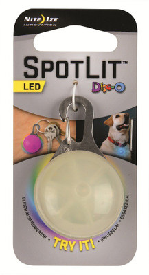 

Nite Ize SpotLit Clip-On Led Light with, Weather Resistant, Eco Pkg white Disco Key Chain