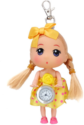 

Super Drool Yellowpolka Sweet and Glamorous Doll Watch Locking Key Chain(Yellow)