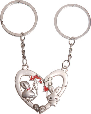 Zeroza Bunny Couple Key Chain(Multicolor)
