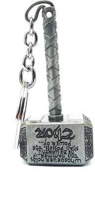 Akki Collection Thor hammer Key Chain(Silver)