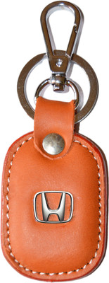 

Tech Fashion Honda Leather Stunning Tan Colour Metal ring Hook Beautiful Gift Boy Girl Men Women TF-550 Locking Key Chain(Multicolor)