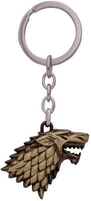 

Suraj Enterprises Winter Is Coming Metal Key ring of Golden Stark for cars and bikes Key Chain(Gold)