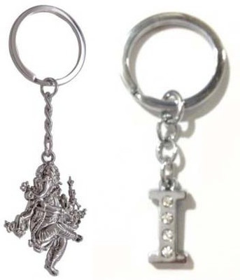 

Rashi Traders Ganpati & Alphabet I Key Chain(Silver)