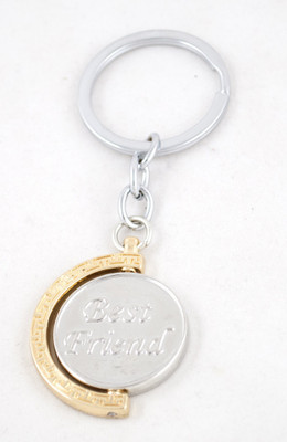

Forty Creek Round Shape Revolving Letter K Key Chain(Silver)