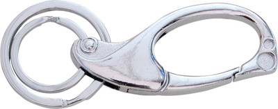 

Oyedeal Oval Silver Hook KYCN1917 Locking Key Chain(Silver)
