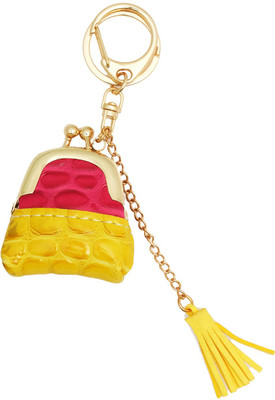

Super Drool Pink-Yellow Little Purse Key Chain(Pink, Gold)