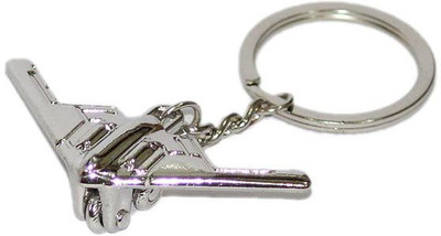 

Aura Imported Fighter Plane Metal Key Chain(Silver)