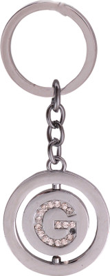 

Oyedeal Studded Revolving Letter G Key Chain(Silver)