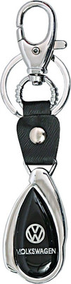 

U R God Premium Volkswagen Leather Metal Locking Key Chain(Black)