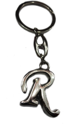 ADITYA TRADERS 'R' full metal alphabet ring Key Chain(Silver)
