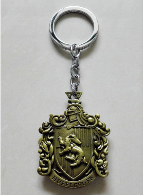 

Optimus traders Movie Harry Potter Hufflepuff 3D Logo Locking Key Chain(Gold)