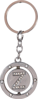 

Dealfinity Studded Revolving Letter Z DKYCN601 Key Chain(Silver)