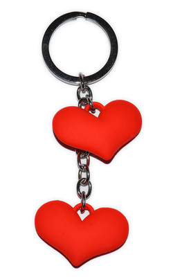 

Tech Fashion Two Red Heart Valentine Gift-TF-517 Locking Key Chain(Multicolor)
