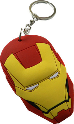 

Techpro Double sided Rubber Superhero Iron Man Face Key Chain(Multicolor)