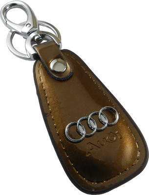 

Techpro Leatherite Golden Colour Audi Locking Key Chain(Multicolor)