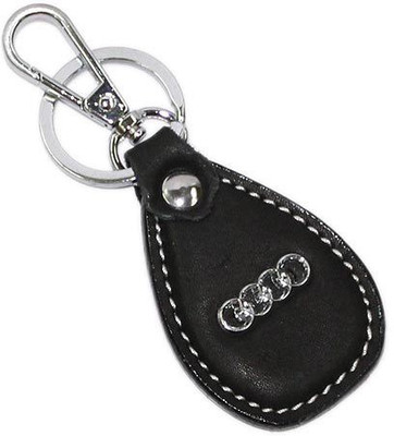 

Aura Audi Metal & Leather Imported Key Chain(Silver, Black)