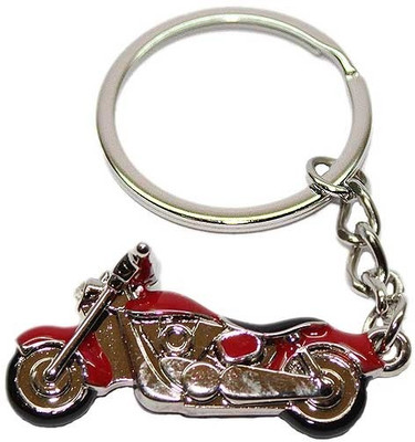

Aura Metal Bullet Bike Shape Key Chain(Red, Silver)