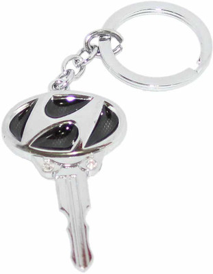 

Aura Imported Key Shape Full Metal Hyundai Key Chain(Black, Silver)