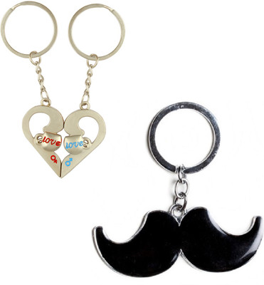 

CTW I love You Forever Couple & Bajirao Mastani Mooch Combo Gift Pack Key Chain(Silver)