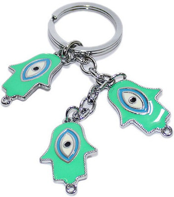 

Aura Evil Eye Protection Full Metal Imported Feng Shui Locking Key Chain(Multicolor)