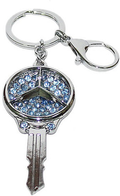 

Aura Mercedes-Benz Diamond Studded Imported Key Chain(Blue)