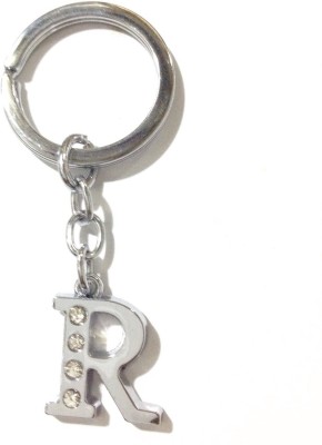 Tech Fashion Alphabet R Locking Key Chain(Silver)