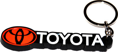 

Tech Fashion Toyota Rubber Red White Black Metal Keyring accessories for Car Bike House Office Key Holder Best Quality Gift -TF-461 Locking Key Chain(Red, White, Black)